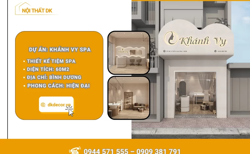 Thiết Kế Tiệm Spa Khánh Vy – Bình Dương