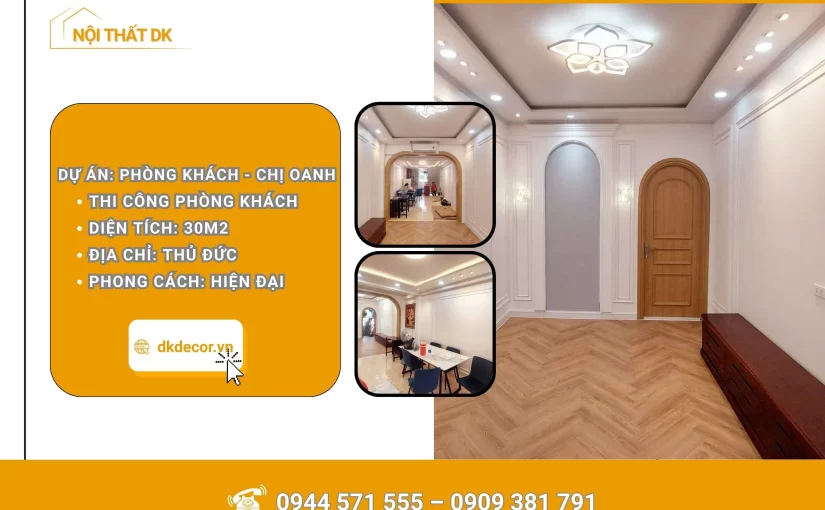 Cải Tạo Thi Công Phòng Khách 30m2 Tại Thủ Đức