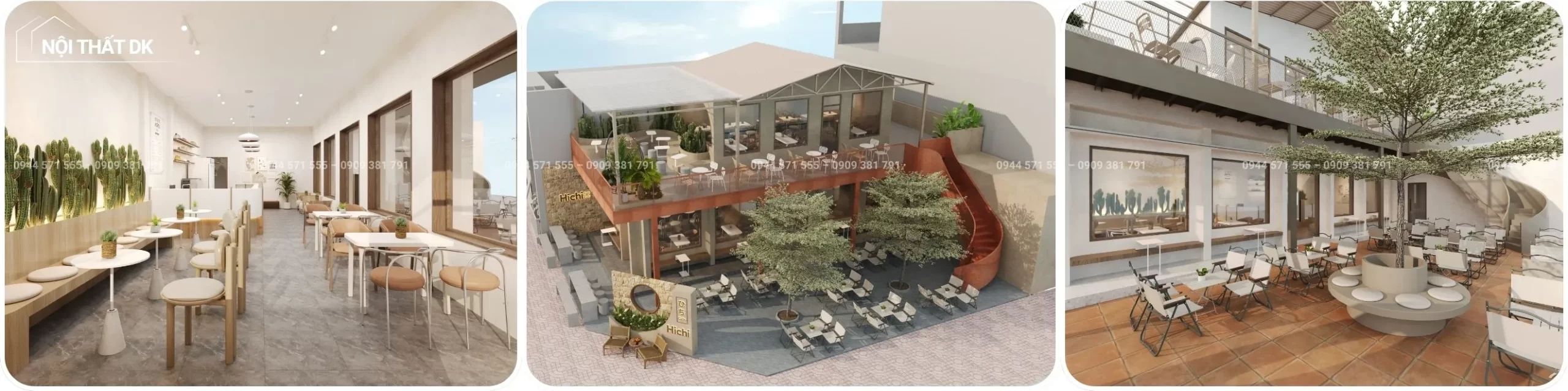 dự án dk: thiết kế quán cafe HICHI thủ đức