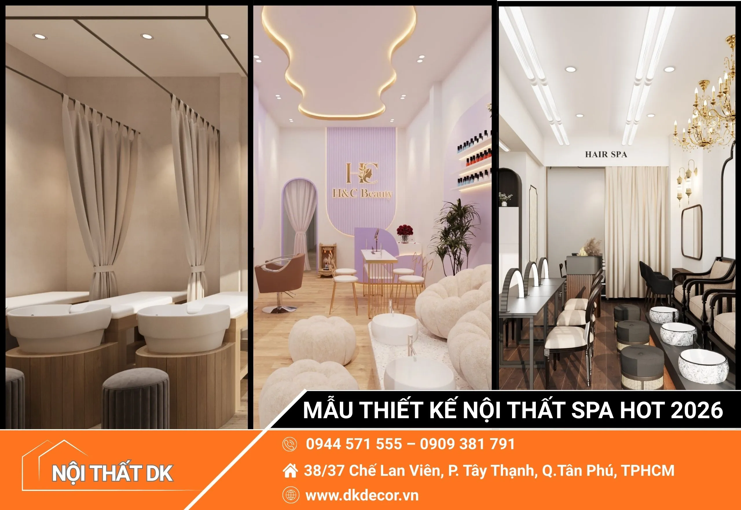 Mẫu Thiết Kế Nội Thất Spa Hot 2026 