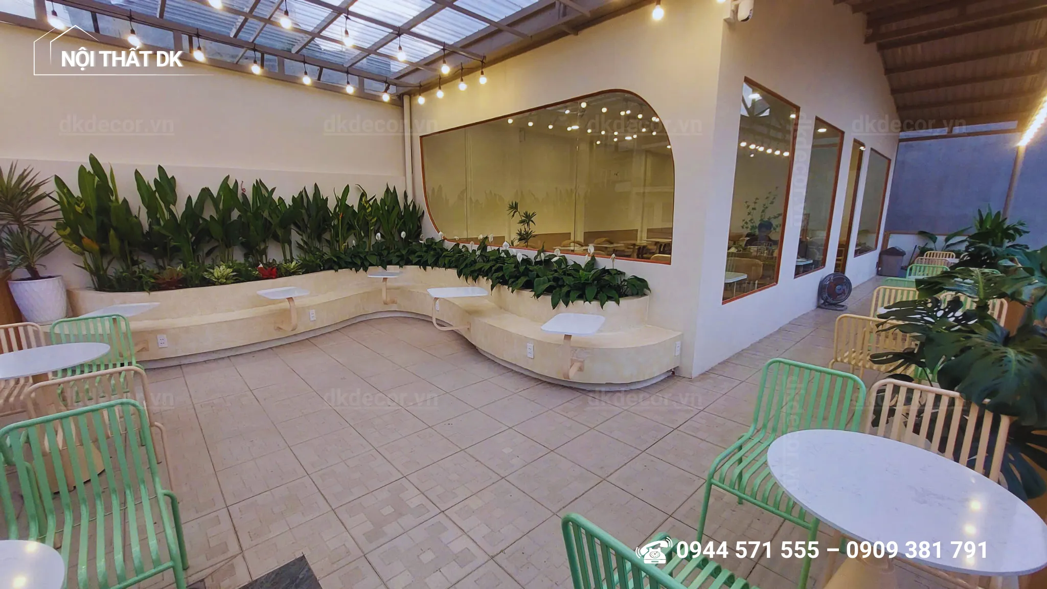 thi công quán cafe hichi kdc êm đềm, thủ đức - nội thất dk