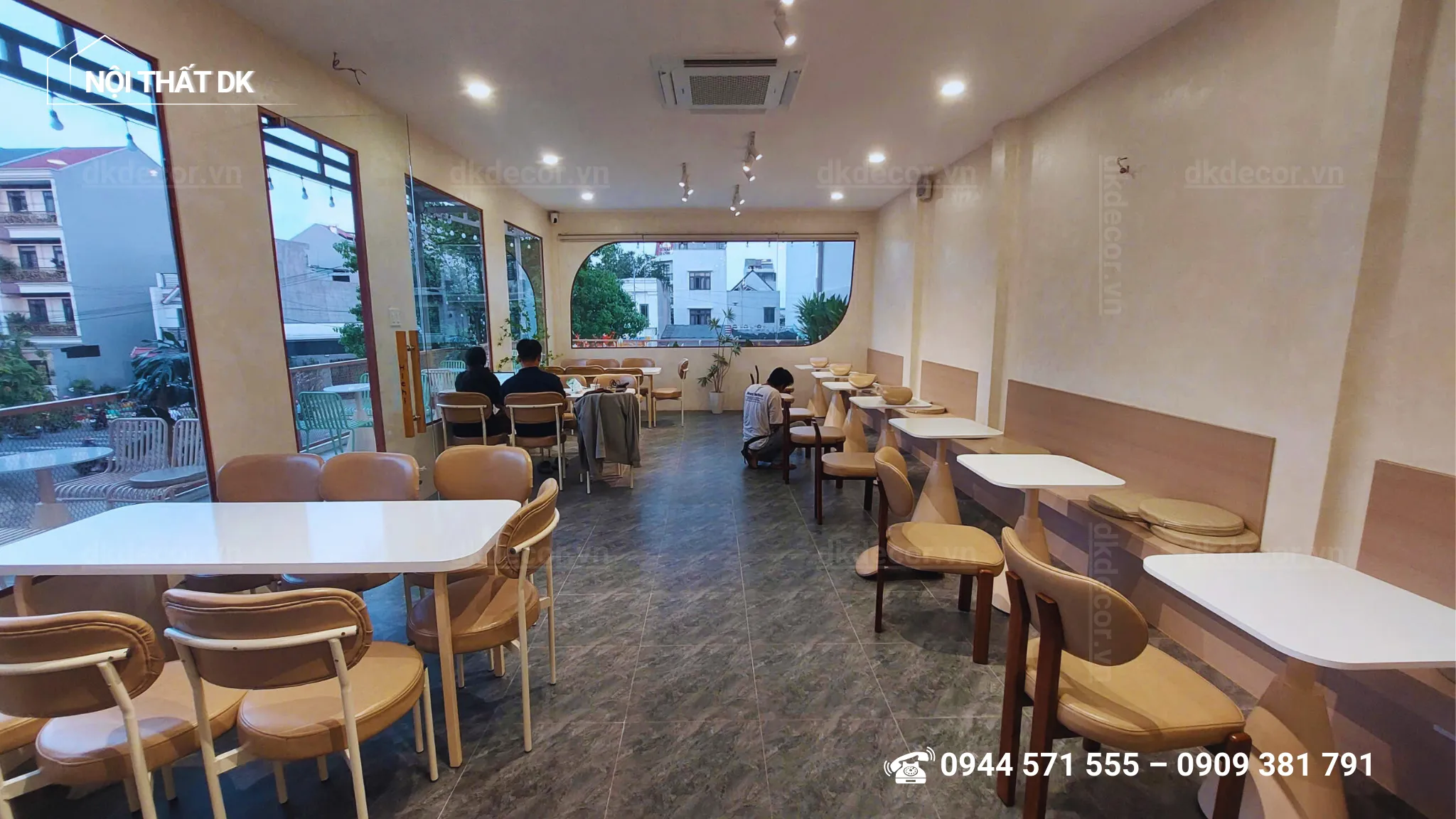 thi công quán cafe hichi kdc êm đềm, thủ đức - nội thất dk