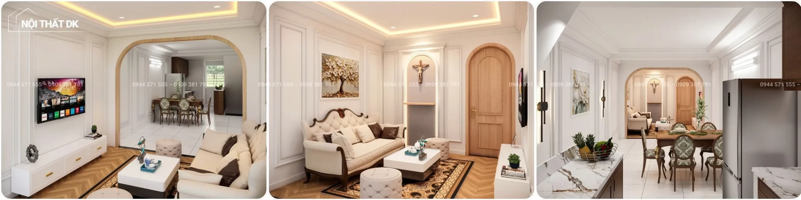 thiết kế phòng khách 30m2 tại thủ đức nội thất dk 