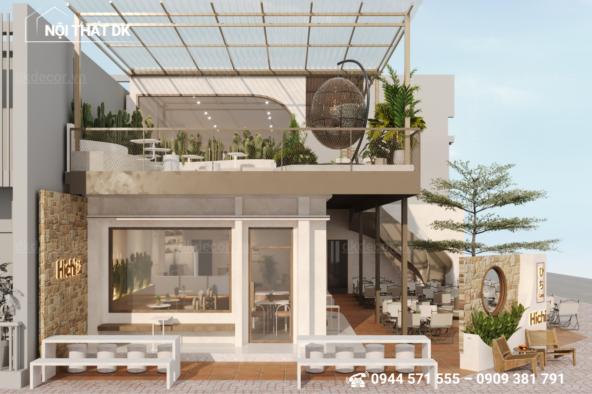 thiết kế quán cafe hichi thủ đức 