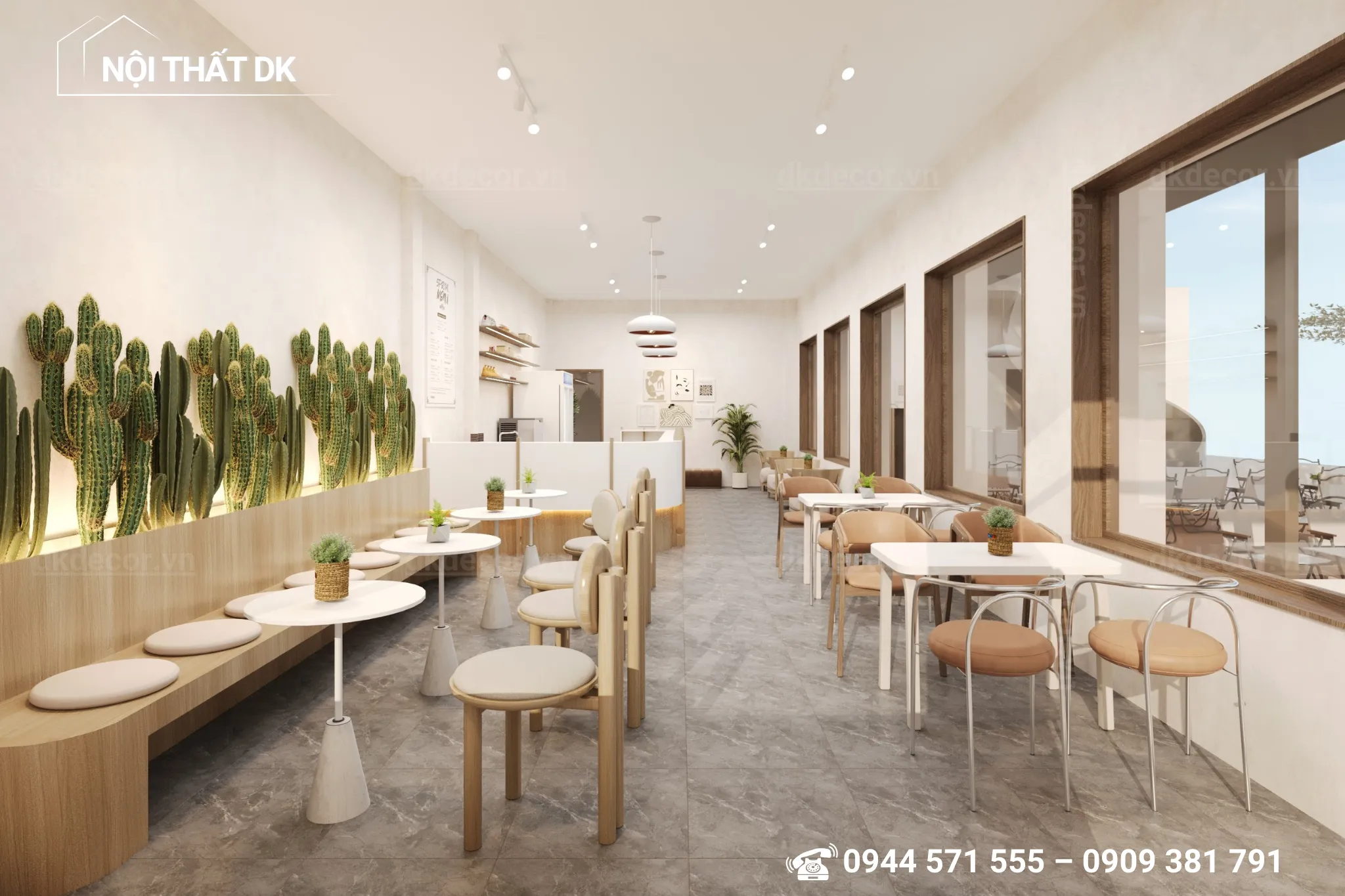 thiết kế quán cafe Hichi kdc êm đềm Thủ Đức