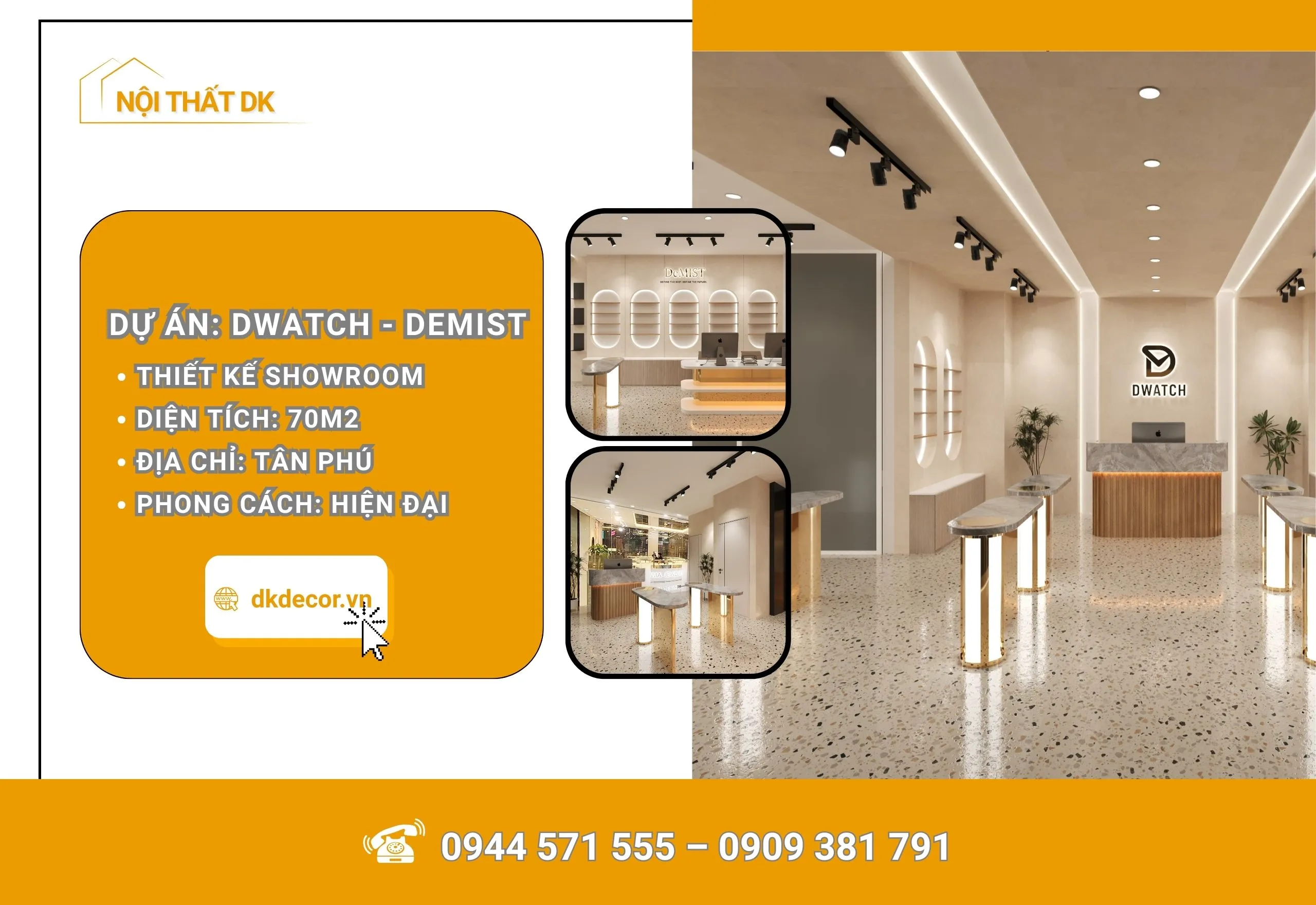 Thiết Kế Showroom Đồng Hồ – Nước Hoa DWatch – Demist 