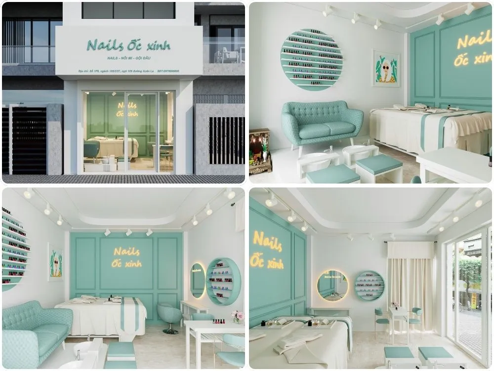 thiết kế tiệm nail tại thủ đức| NỘI THẤT DK
