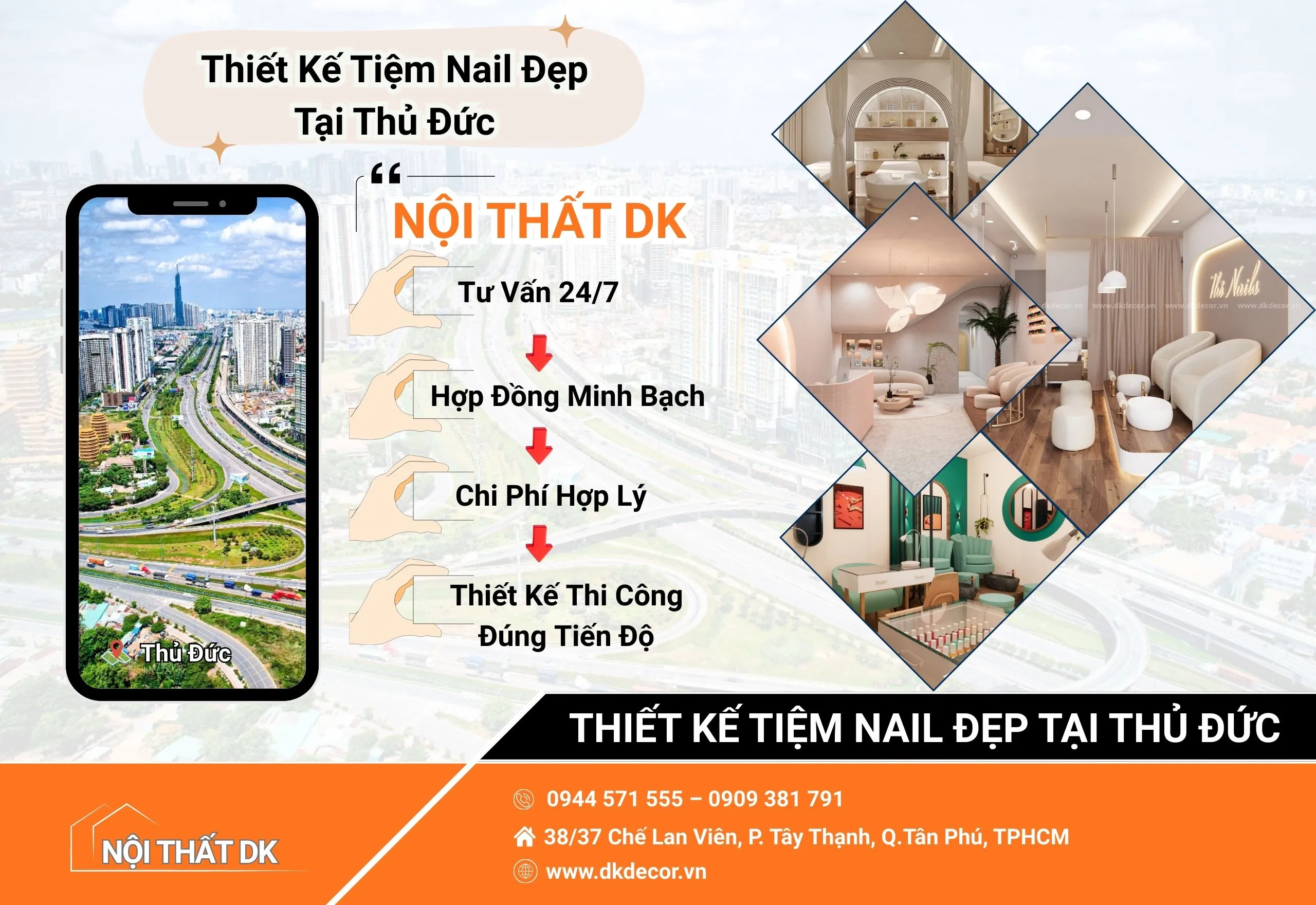 Thiết Kế Tiệm Nail Tại Thủ Đức 