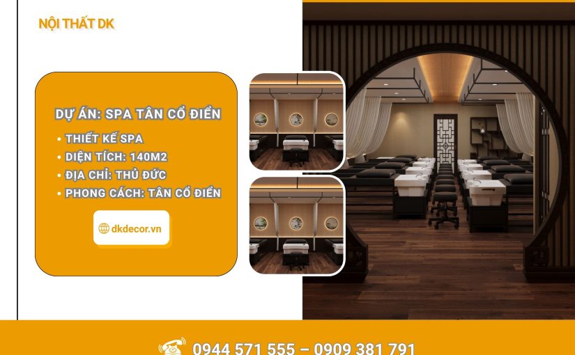 Thiết Kế Spa Chị Bích Thủ Đức 140m2