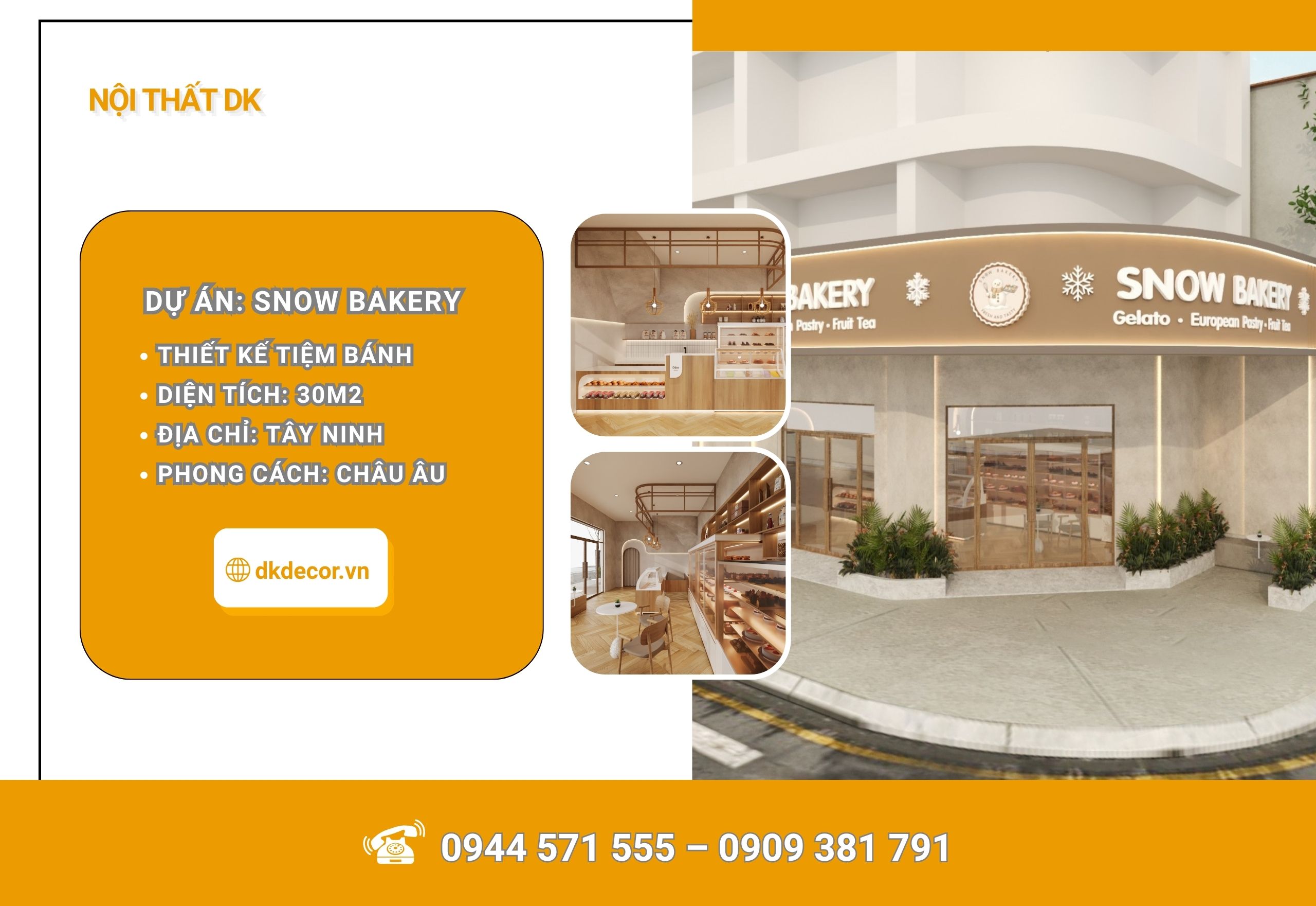 Thiết Kế Tiệm Bánh Snow Bakery Tây Ninh 30m2 