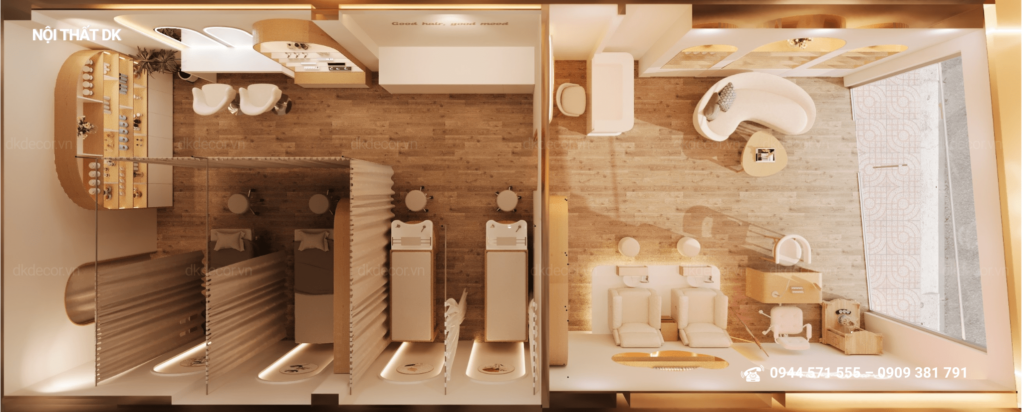 [Dự Án Nội Thất DK] Thiết Kế Nội Thất Ivan Spa diện tích 75m2 tại Biên Hòa - Đồng Nai