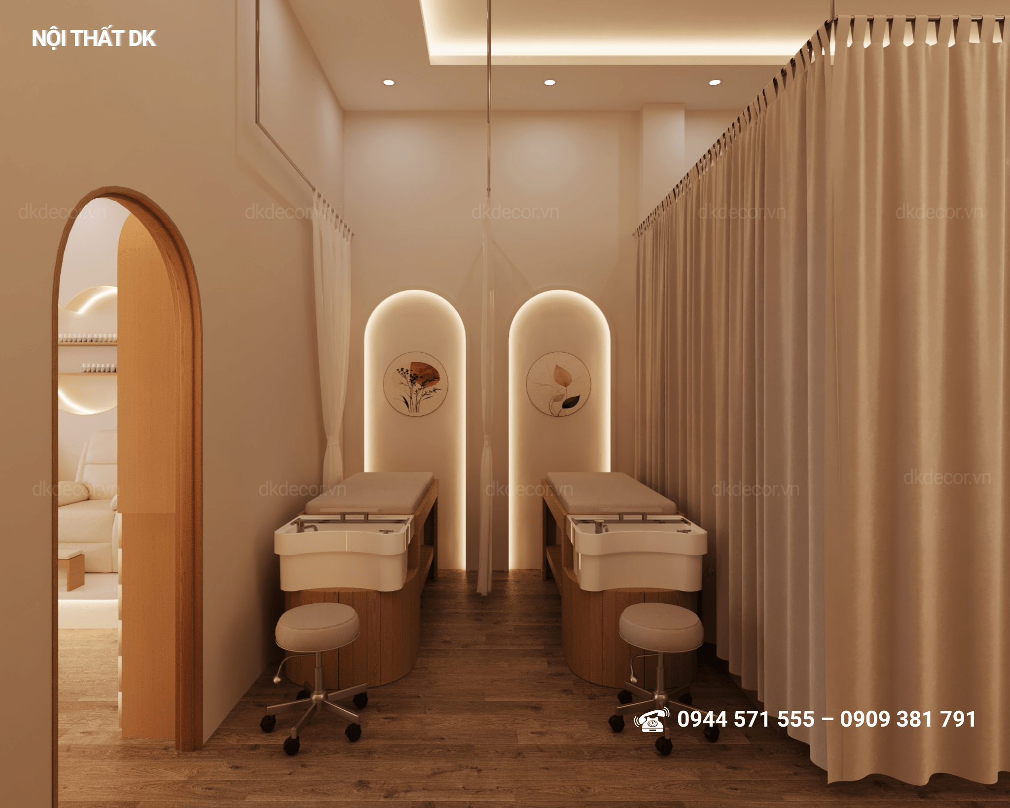 [Dự Án Nội Thất DK] Thiết Kế Nội Thất Ivan Spa diện tích 75m2 tại Biên Hòa - Đồng Nai
