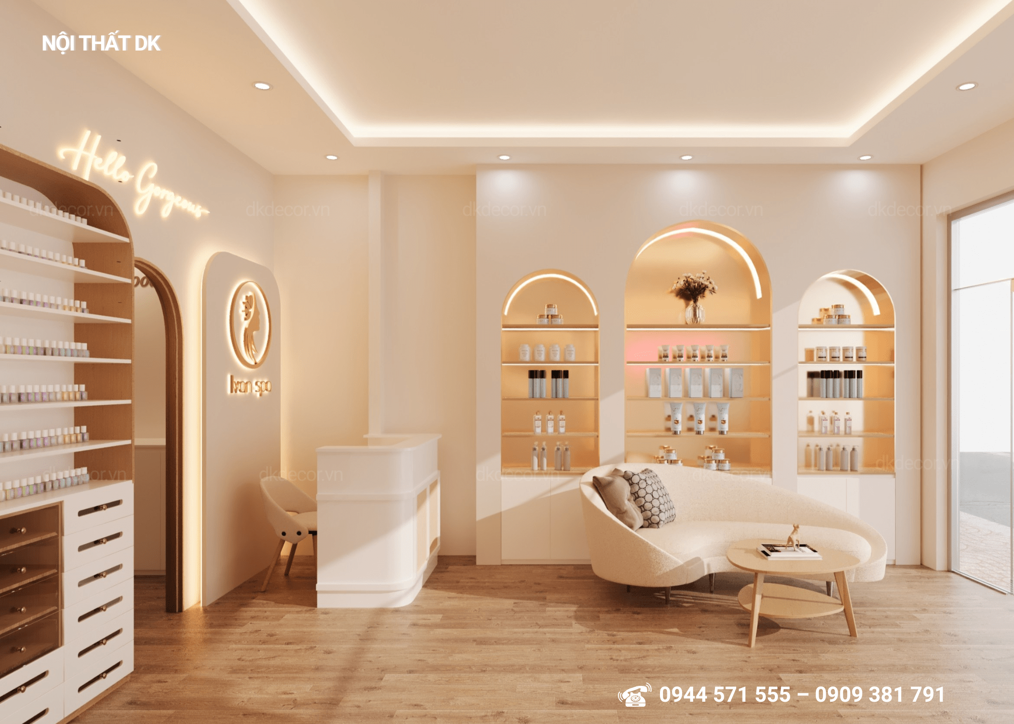 [Dự Án Nội Thất DK] Thiết Kế Nội Thất Ivan Spa diện tích 75m2 tại Biên Hòa - Đồng Nai