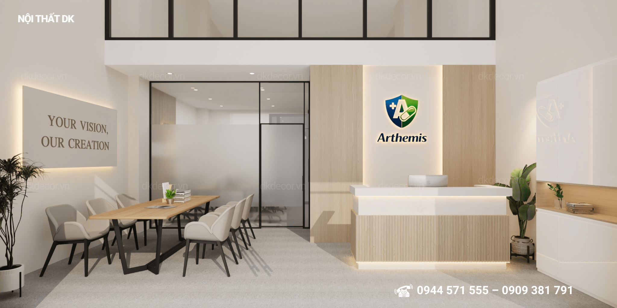 thiet ke van phong arthemis kdc van phuc 36m2 thu duc noi that dk