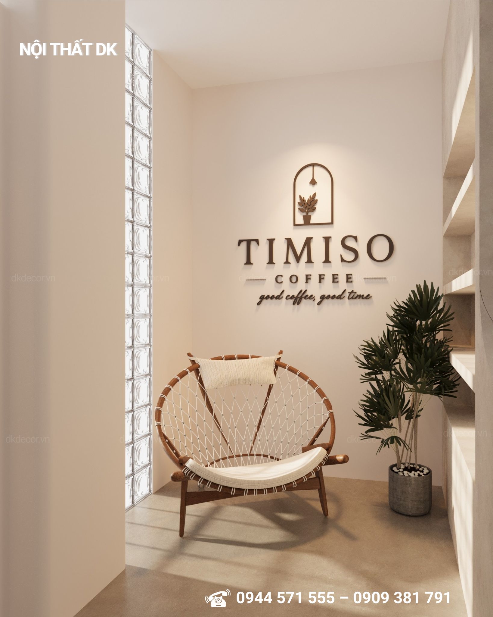 thiết kế quán coffee Timiso - Long Thành, Đồng Nai