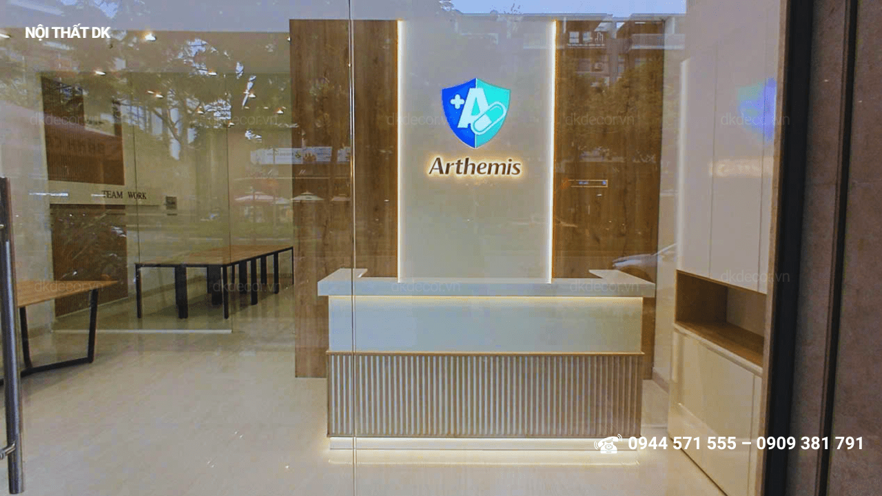 thi công nội thất văn phòng Arthemis tại kdc Vạn Phúc 60m2