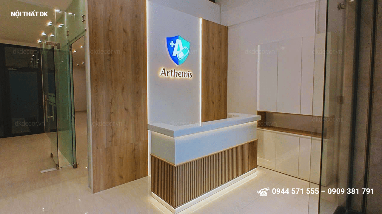 thi công nội thất văn phòng Arthemis tại kdc Vạn Phúc 60m2