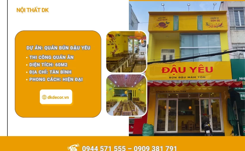 [Dự Án] Thi Công Quán Bún Đậu Mắm Tôm – Đậu Yêu