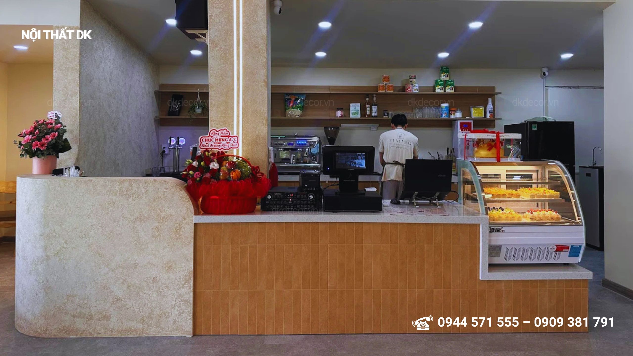 Thi công quán coffee Timiso tại Long Thành, Đồng Nai