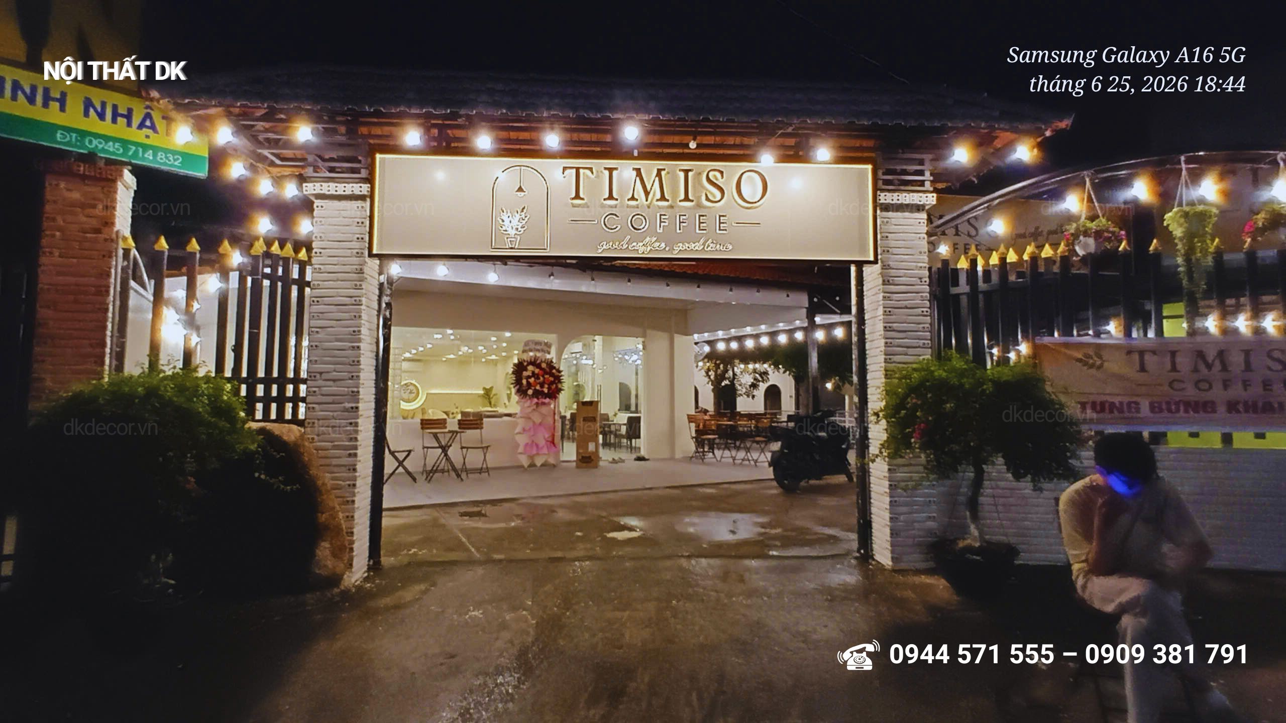 Thi công quán coffee Timiso tại Long Thành, Đồng Nai