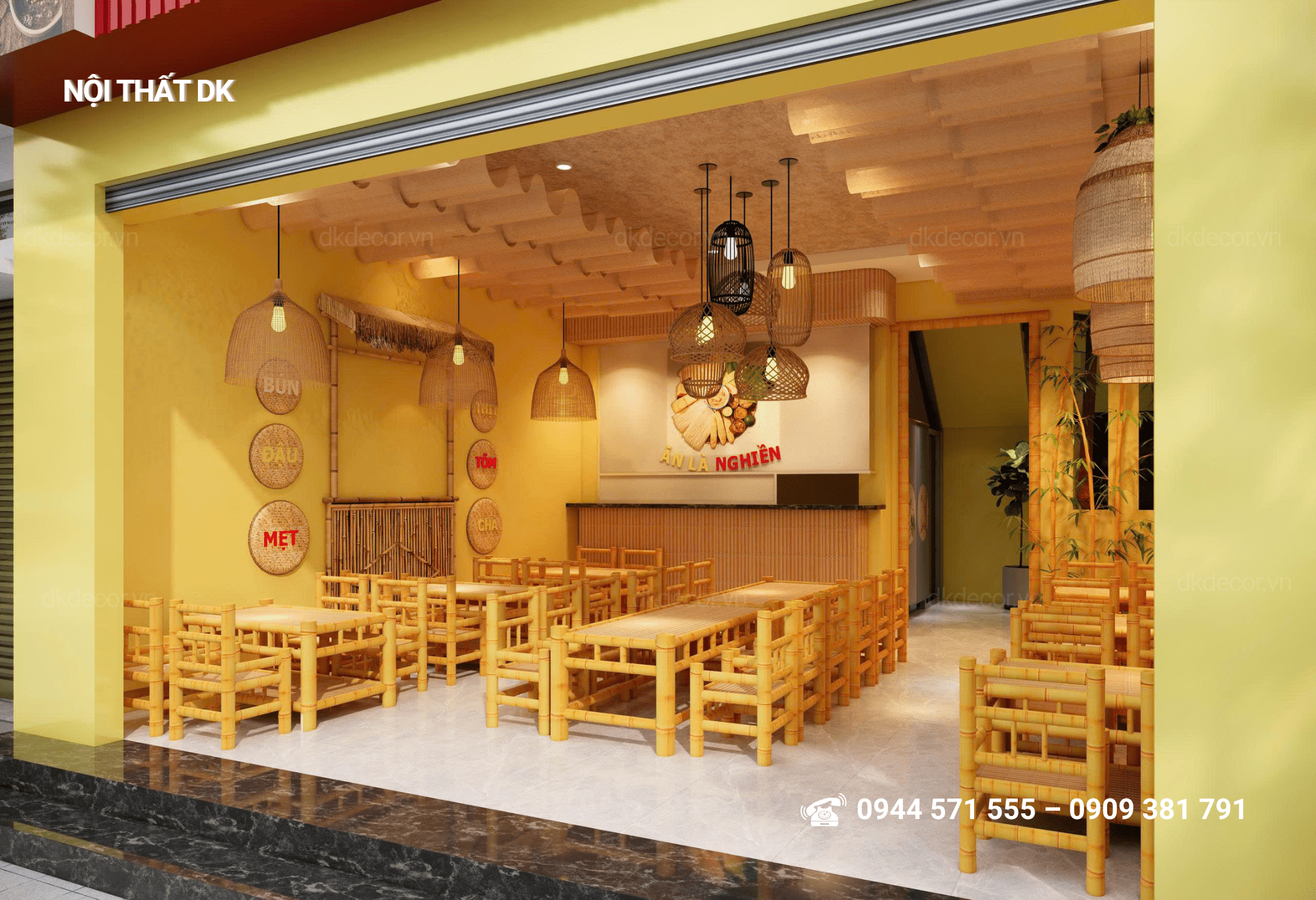 thiết kế quán bún đậu mắm tôm - Đậu Yêu